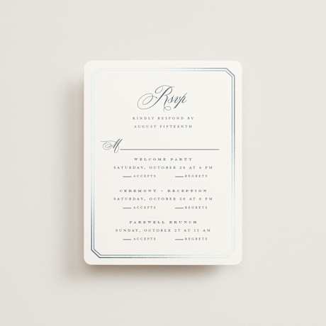 Foil-Pressed Multi-Event RSVP Cards