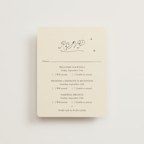 Foil-Pressed Multi-Event RSVP Cards