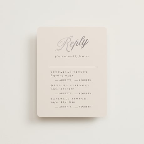 Foil-Pressed Multi-Event RSVP Cards