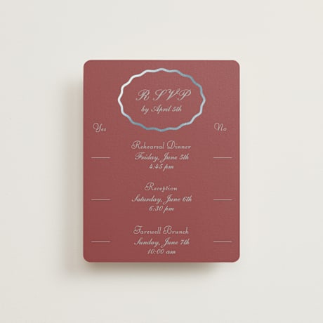 Foil-Pressed Multi-Event RSVP Cards