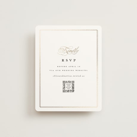Foil-Pressed RSVP Online Enclosure Cards