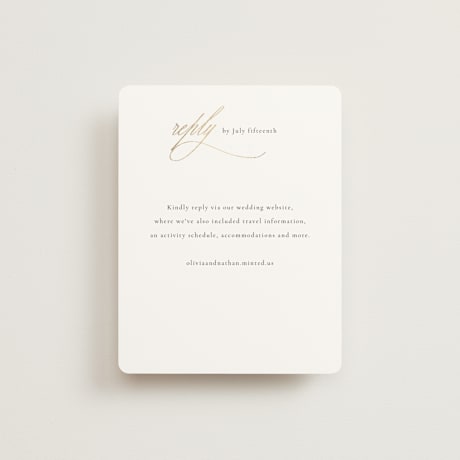 Foil-Pressed RSVP Online Enclosure Cards