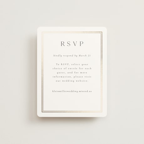 Foil-Pressed RSVP Online Enclosure Cards