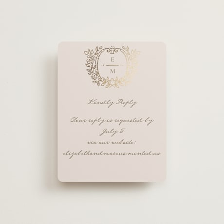 Foil-Pressed RSVP Online Enclosure Cards
