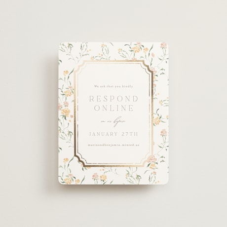 Foil-Pressed RSVP Online Enclosure Cards
