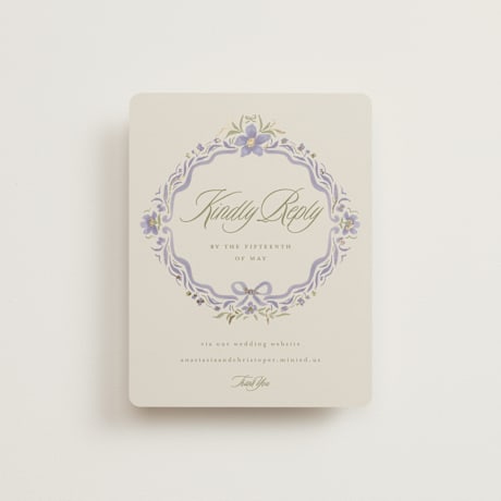 Foil-Pressed RSVP Online Enclosure Cards