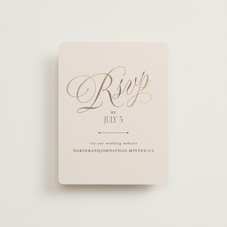 Foil-Pressed RSVP Online Enclosure Cards