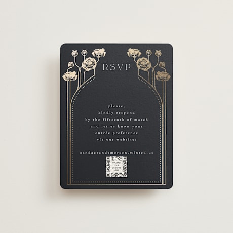Foil-Pressed RSVP Online Enclosure Cards