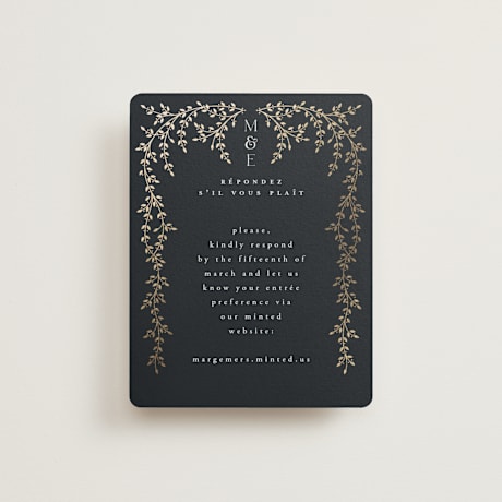 Foil-Pressed RSVP Online Enclosure Cards