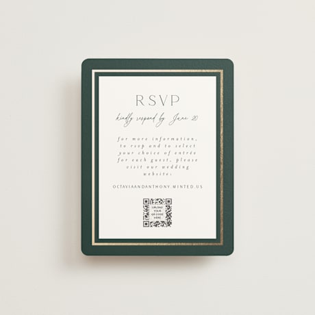 Foil-Pressed RSVP Online Enclosure Cards
