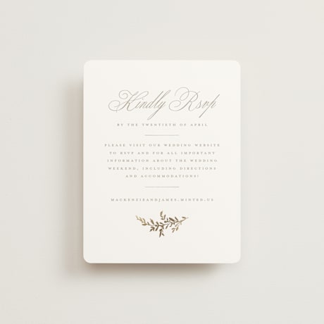 Foil-Pressed RSVP Online Enclosure Cards