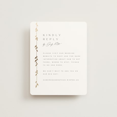 Foil-Pressed RSVP Online Enclosure Cards