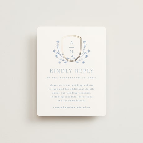 Foil-Pressed RSVP Online Enclosure Cards