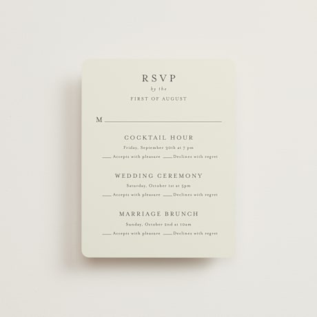 Multi-Event RSVP Cards