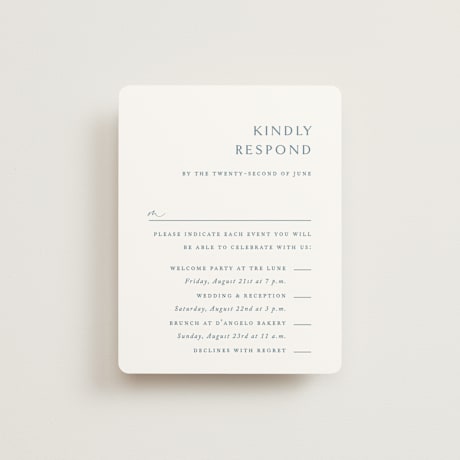 Multi-Event RSVP Cards