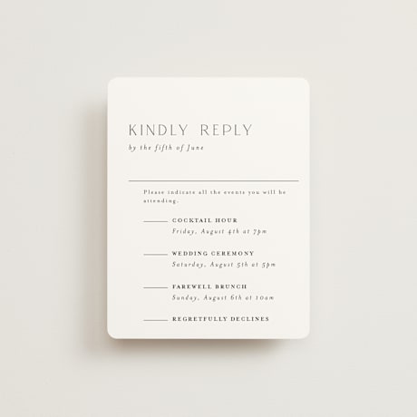 Multi-Event RSVP Cards