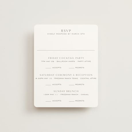 Multi-Event RSVP Cards