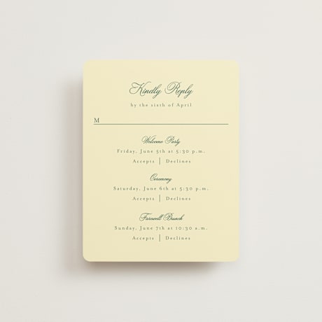 Multi-Event RSVP Cards
