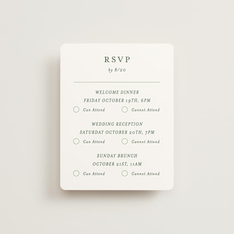 Multi-Event RSVP Cards