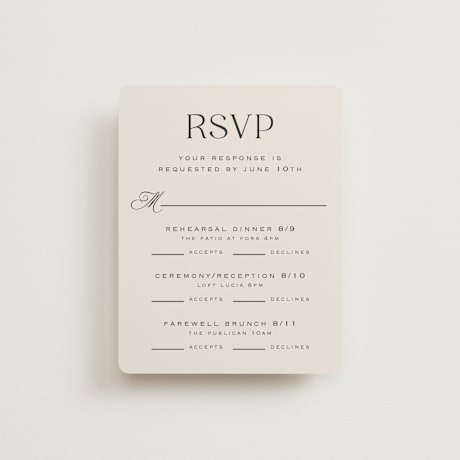 Multi-Event RSVP Cards