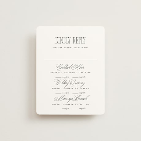 Multi-Event RSVP Cards