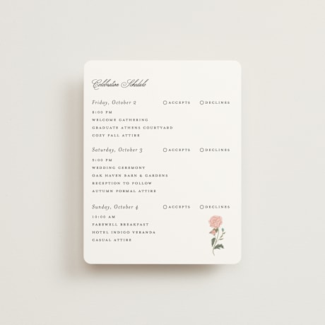 Multi-Event RSVP Cards