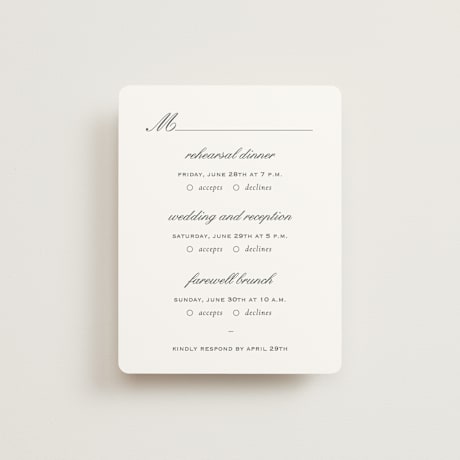 Multi-Event RSVP Cards