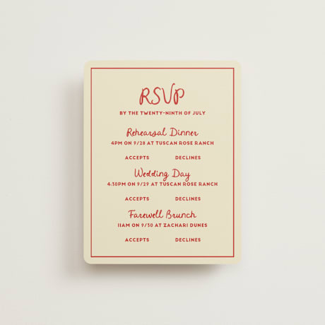 Multi-Event RSVP Cards