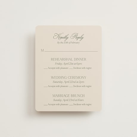 Multi-Event RSVP Cards