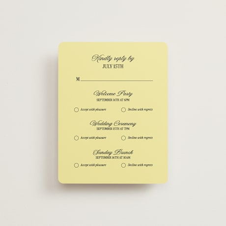 Multi-Event RSVP Cards