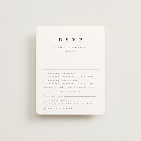 Multi-Event RSVP Cards