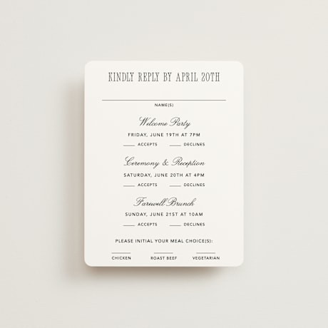 Multi-Event RSVP Cards