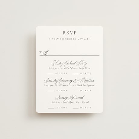 Multi-Event RSVP Cards