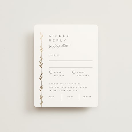 Foil-Pressed RSVP Cards