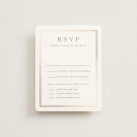 Foil-Pressed RSVP Cards