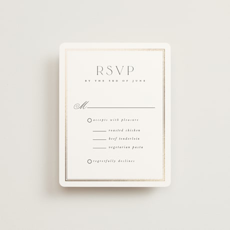 Foil-Pressed RSVP Cards