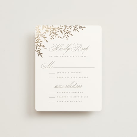 Foil-Pressed RSVP Cards