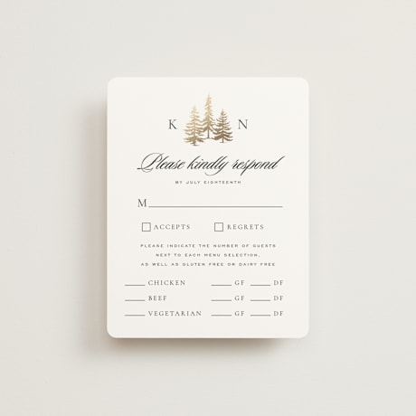 Foil-Pressed RSVP Cards