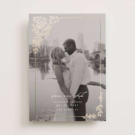 Foil-Pressed Save the Date Cards