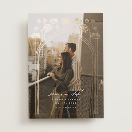 Foil-Pressed Save the Date Cards