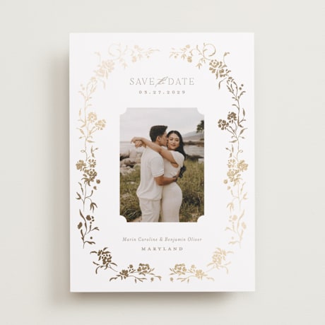 Foil-Pressed Save the Date Cards