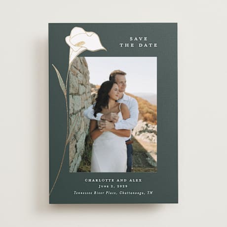 Foil-Pressed Save the Date Cards