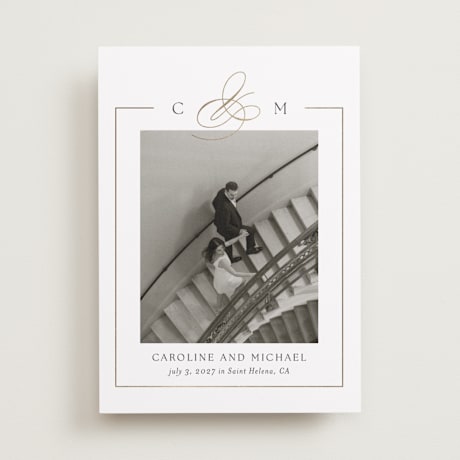 Foil-Pressed Save the Date Cards