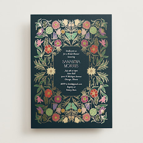 Foil-Pressed Bridal Shower Invitations