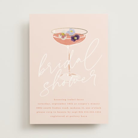 Foil-Pressed Bridal Shower Invitations