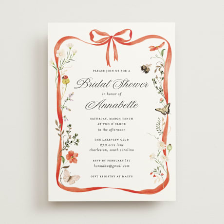 Foil-Pressed Bridal Shower Invitations
