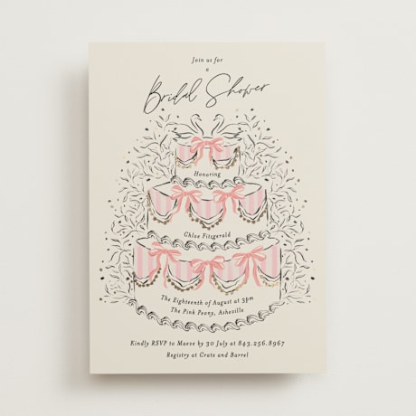 Foil-Pressed Bridal Shower Invitations