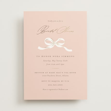 Foil-Pressed Bridal Shower Invitations