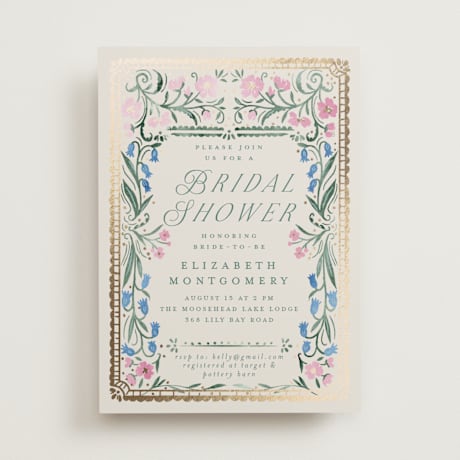 Foil-Pressed Bridal Shower Invitations