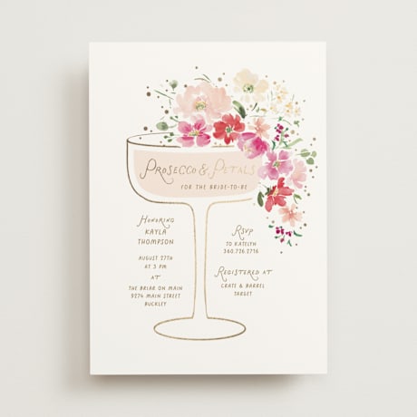 Foil-Pressed Bridal Shower Invitations